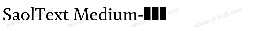SaolText Medium字体转换